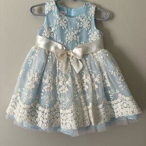 Bonnie Baby Blue Lace Party Dress 18m